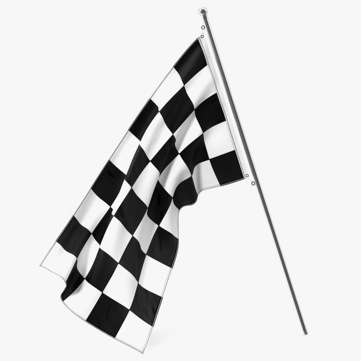 3D Waving Racing Flag model