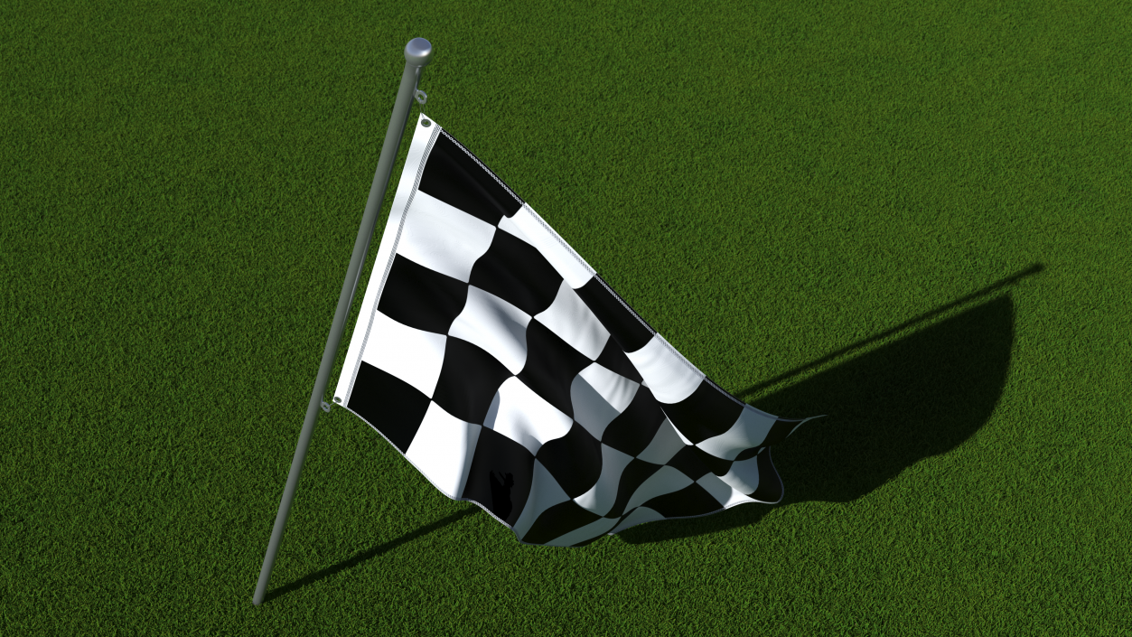 3D Waving Racing Flag model