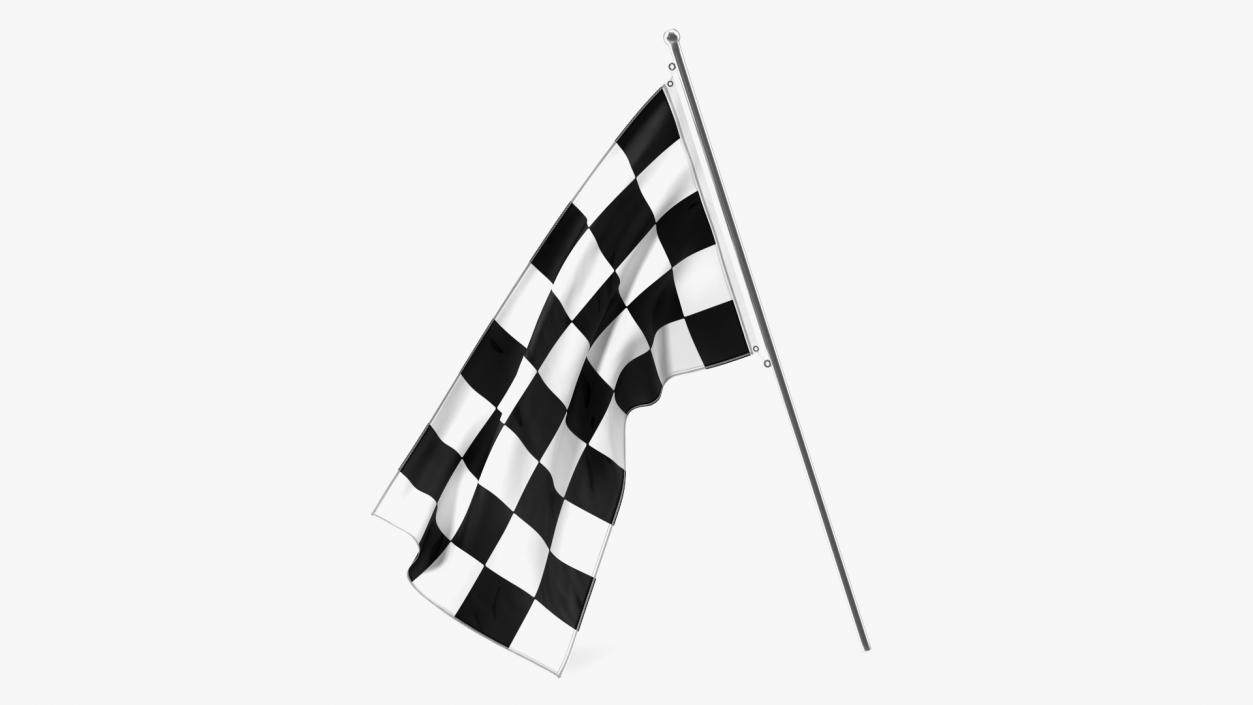 3D Waving Racing Flag model