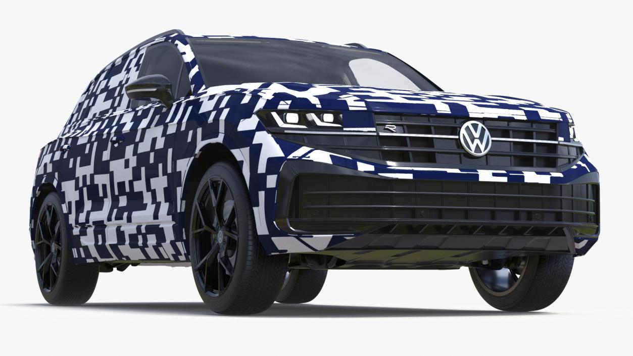 3D Volkswagen Touareg 2024 QR Lights On