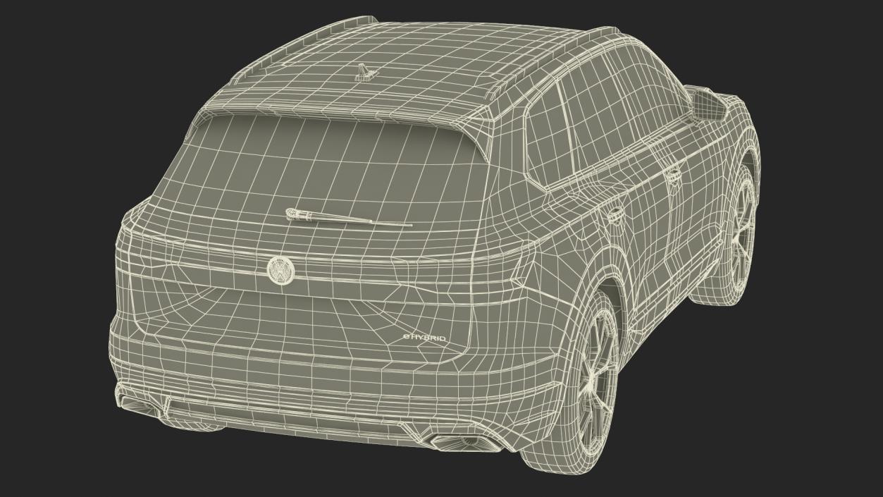 3D Volkswagen Touareg 2024 QR Lights On