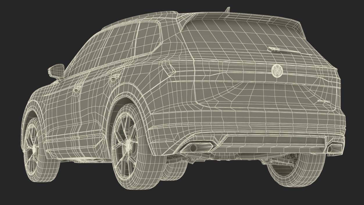 3D Volkswagen Touareg 2024 QR Lights On