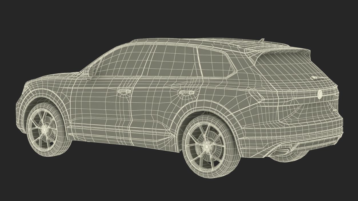 3D Volkswagen Touareg 2024 QR Lights On