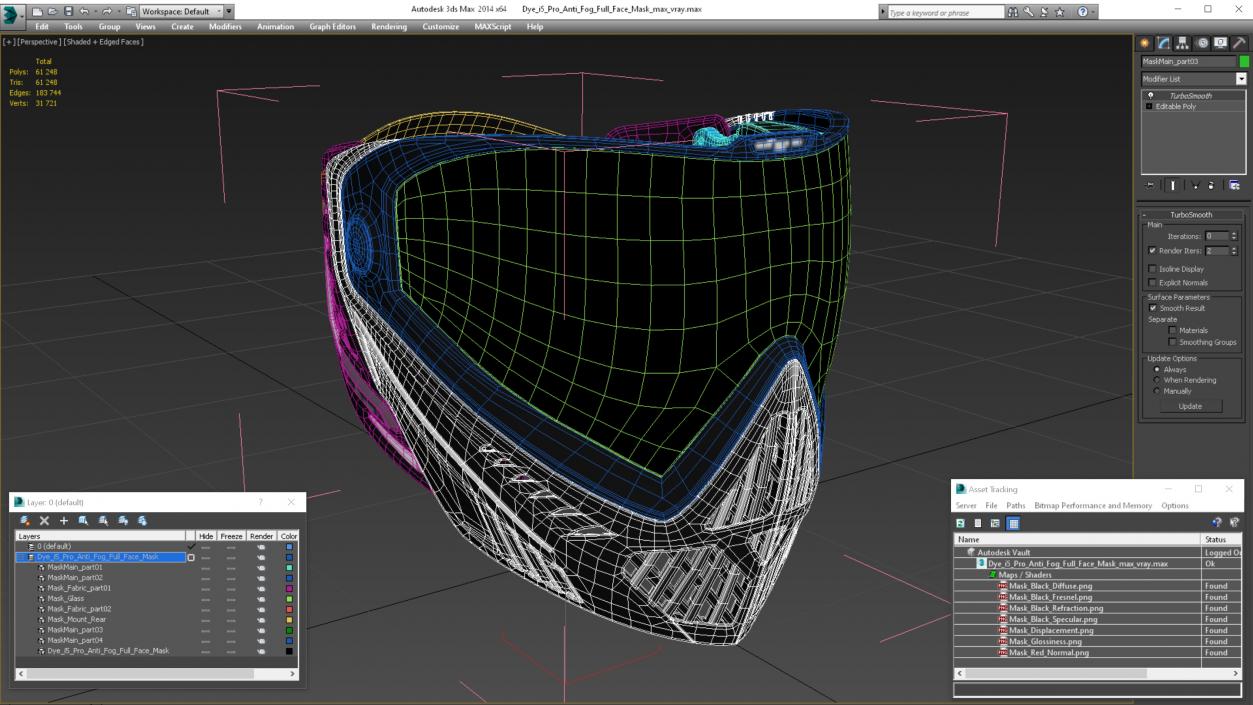 Dye i5 Pro Anti Fog Full Face Mask 3D model