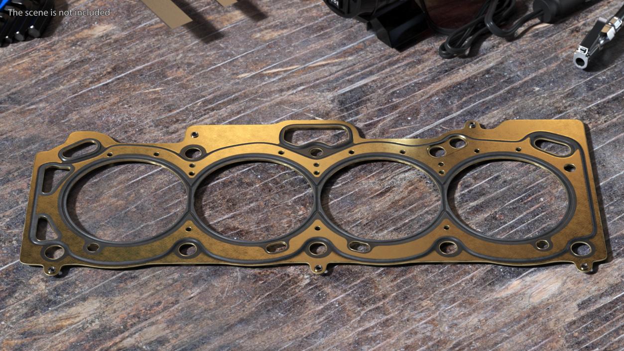 3D model Engine Block Head Gasket Brass