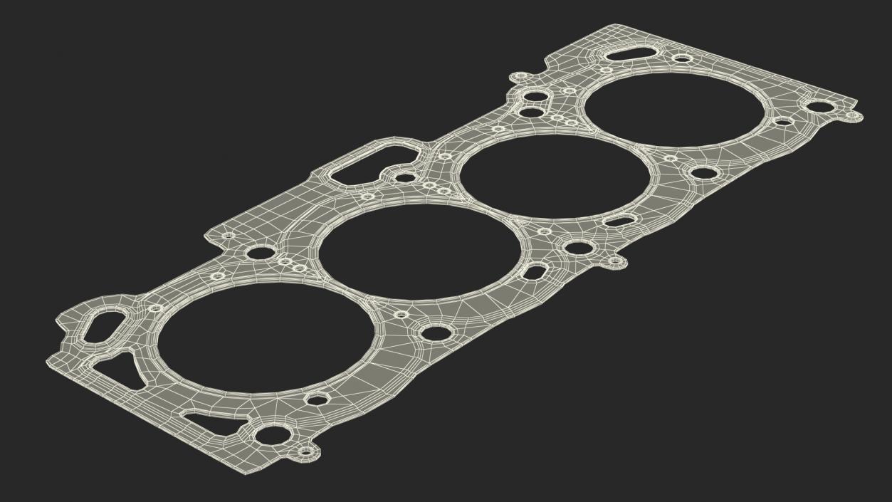 3D model Engine Block Head Gasket Brass