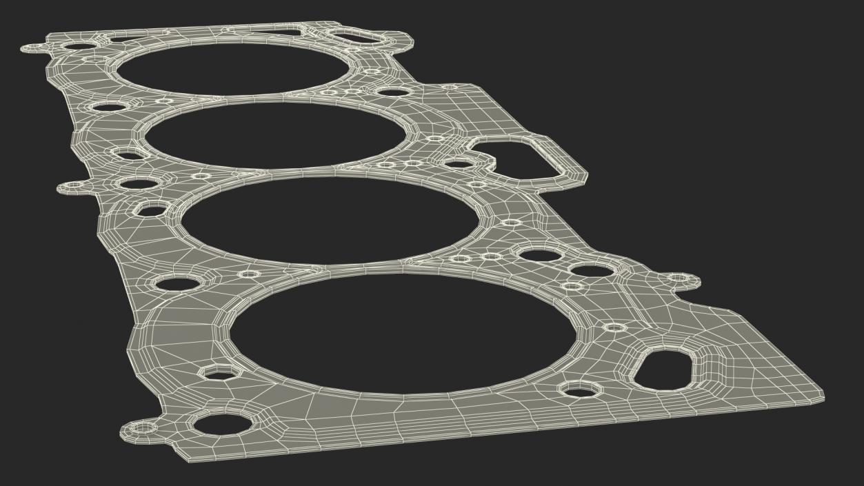 3D model Engine Block Head Gasket Brass