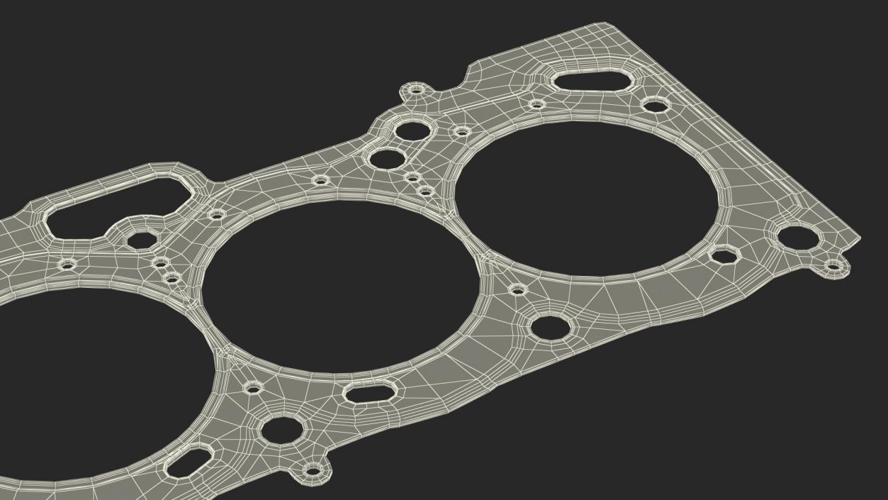 3D model Engine Block Head Gasket Brass