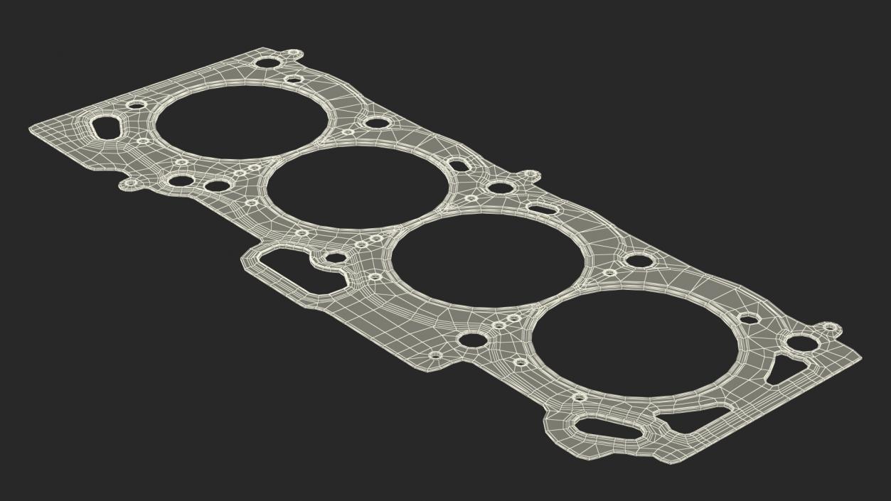 3D model Engine Block Head Gasket Brass