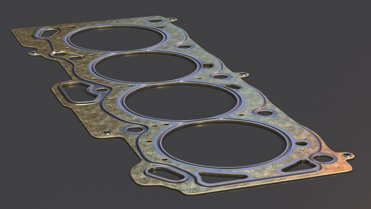 3D model Engine Block Head Gasket Brass