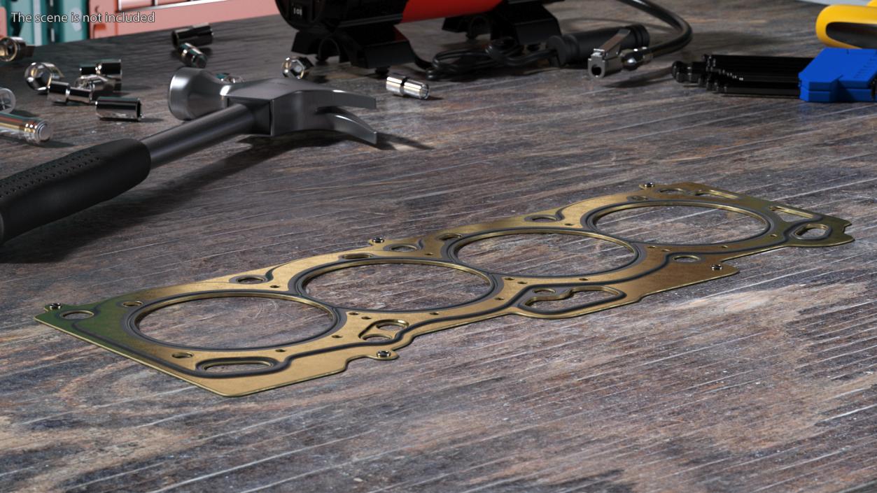 3D model Engine Block Head Gasket Brass