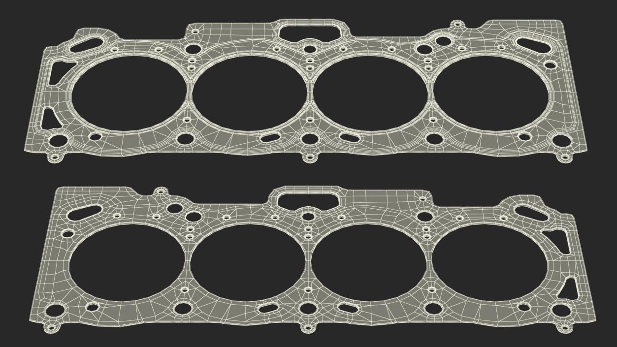 3D model Engine Block Head Gasket Brass