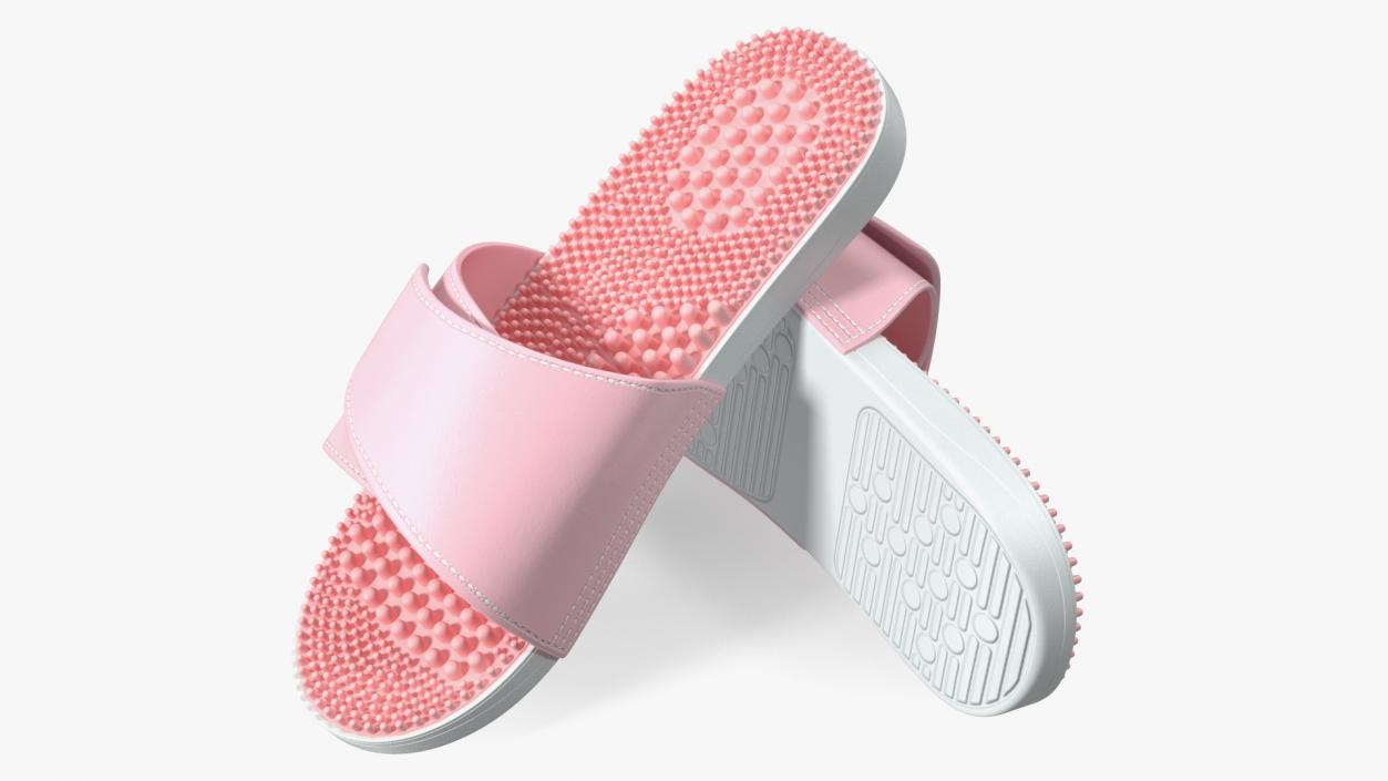 3D model Acupoint Massage Slippers Pink