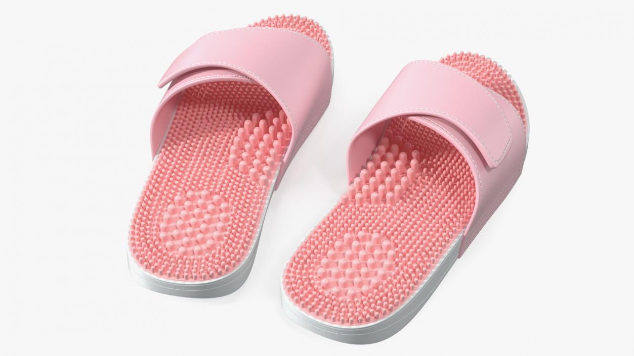 3D model Acupoint Massage Slippers Pink