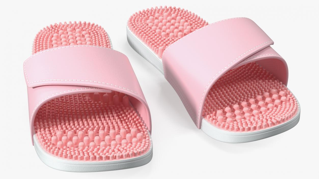 3D model Acupoint Massage Slippers Pink