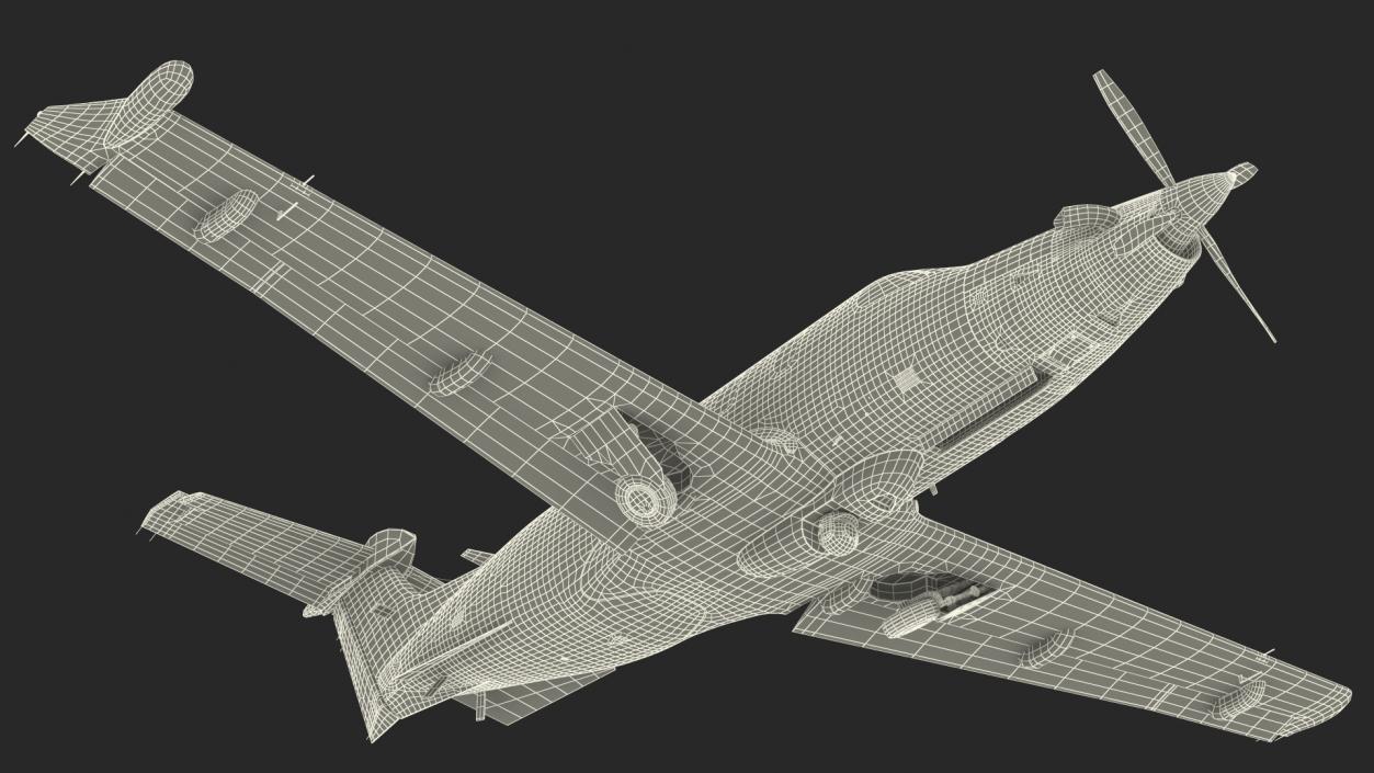 Pilatus U 28A USAF Aircraft Rigged 3D model