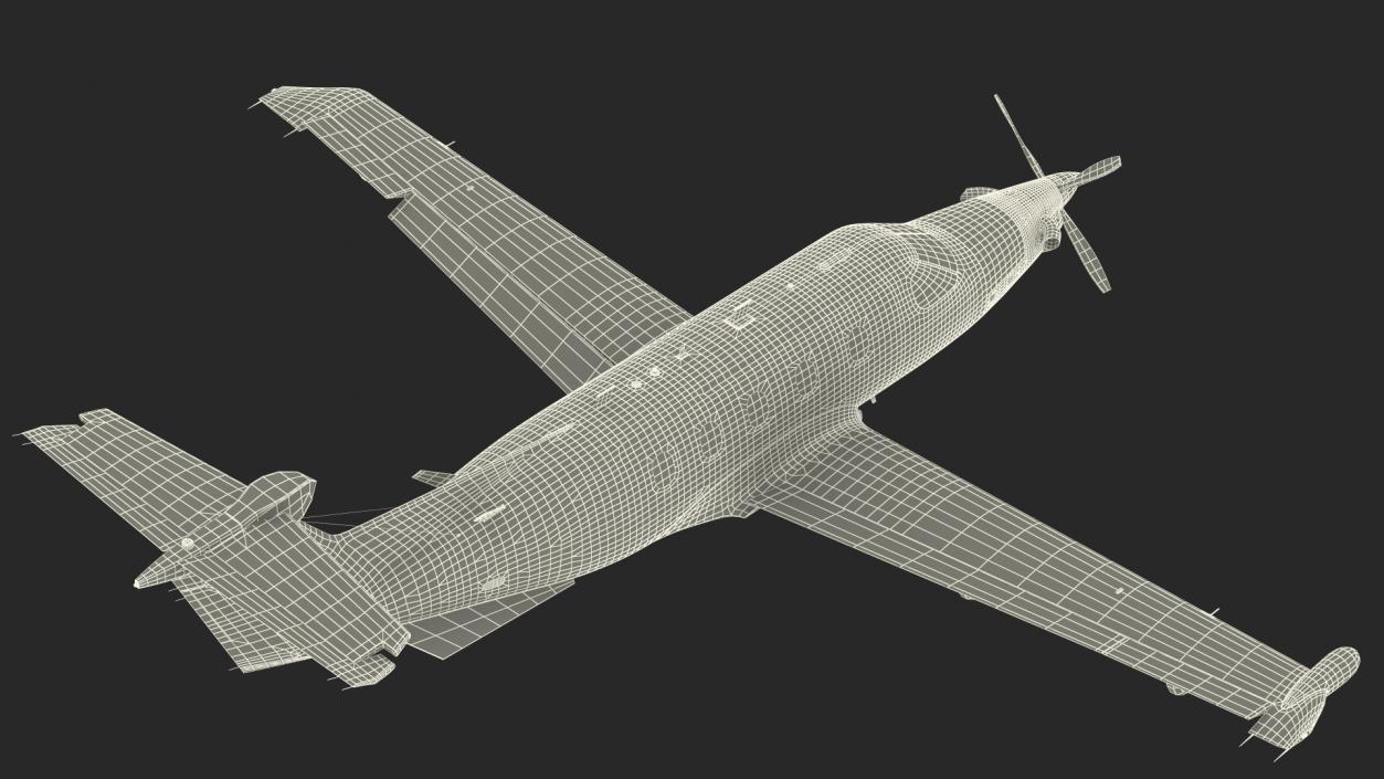 Pilatus U 28A USAF Aircraft Rigged 3D model