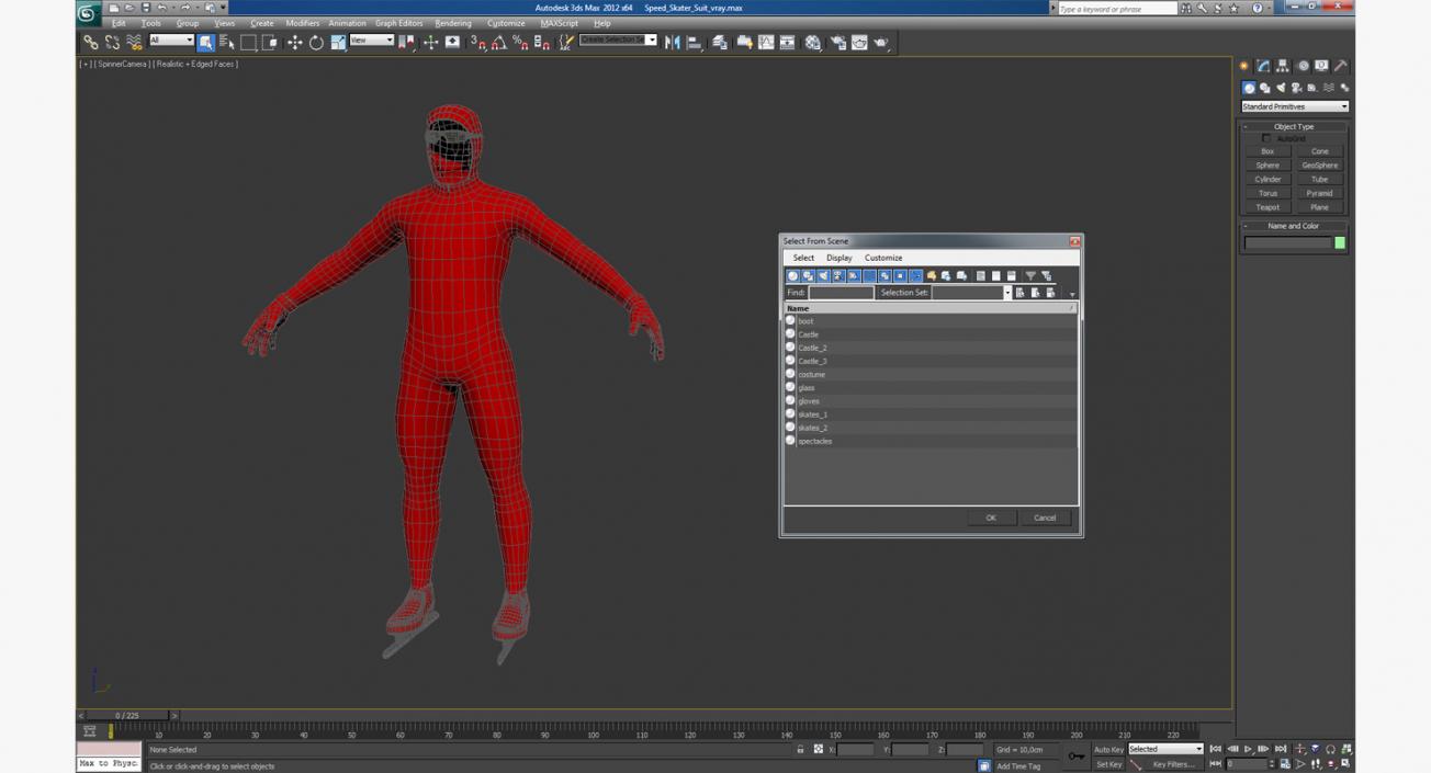 Speed Skater Suit 3D