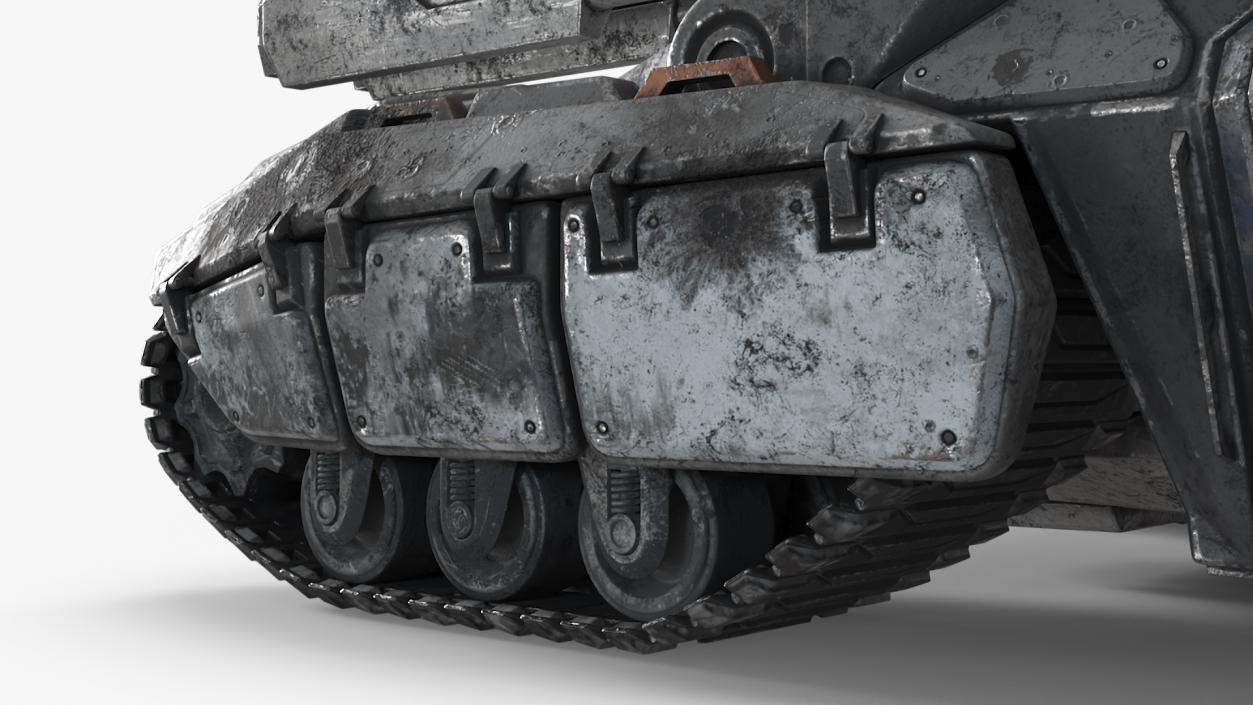 Fantastic Combat Tank with Damaged 3D model