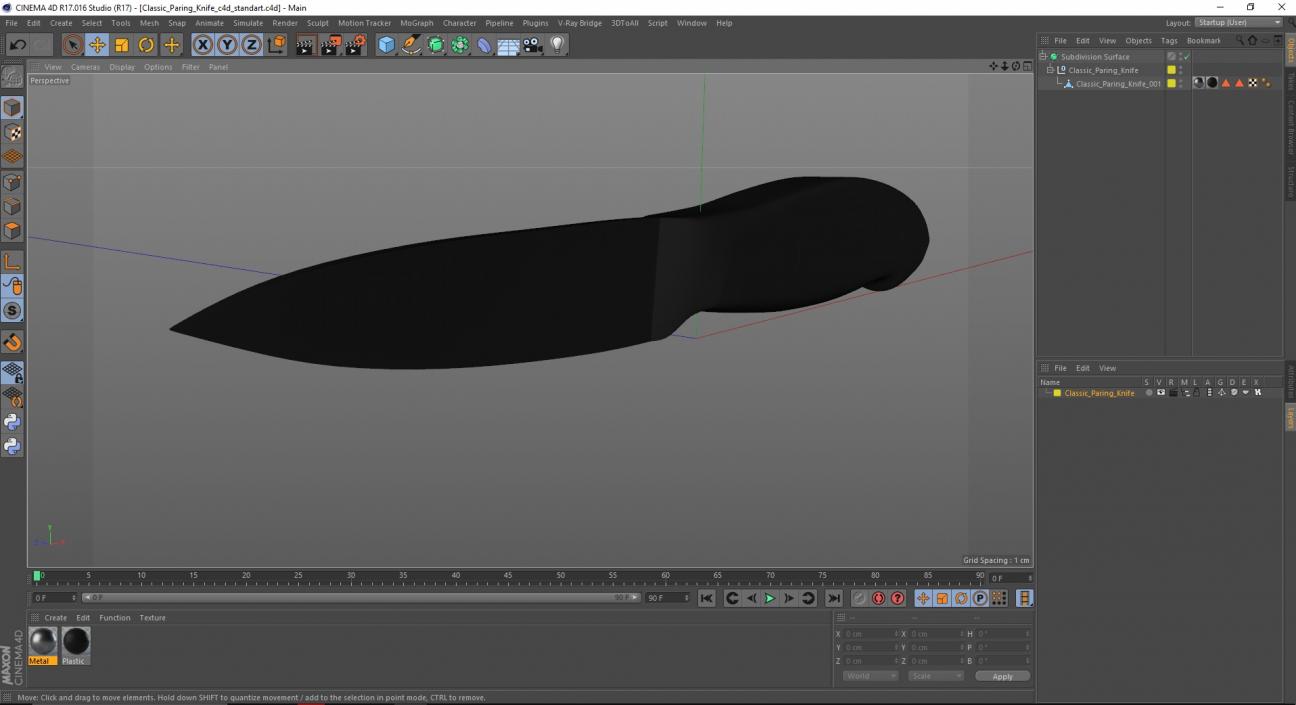 3D model Classic Paring Knife