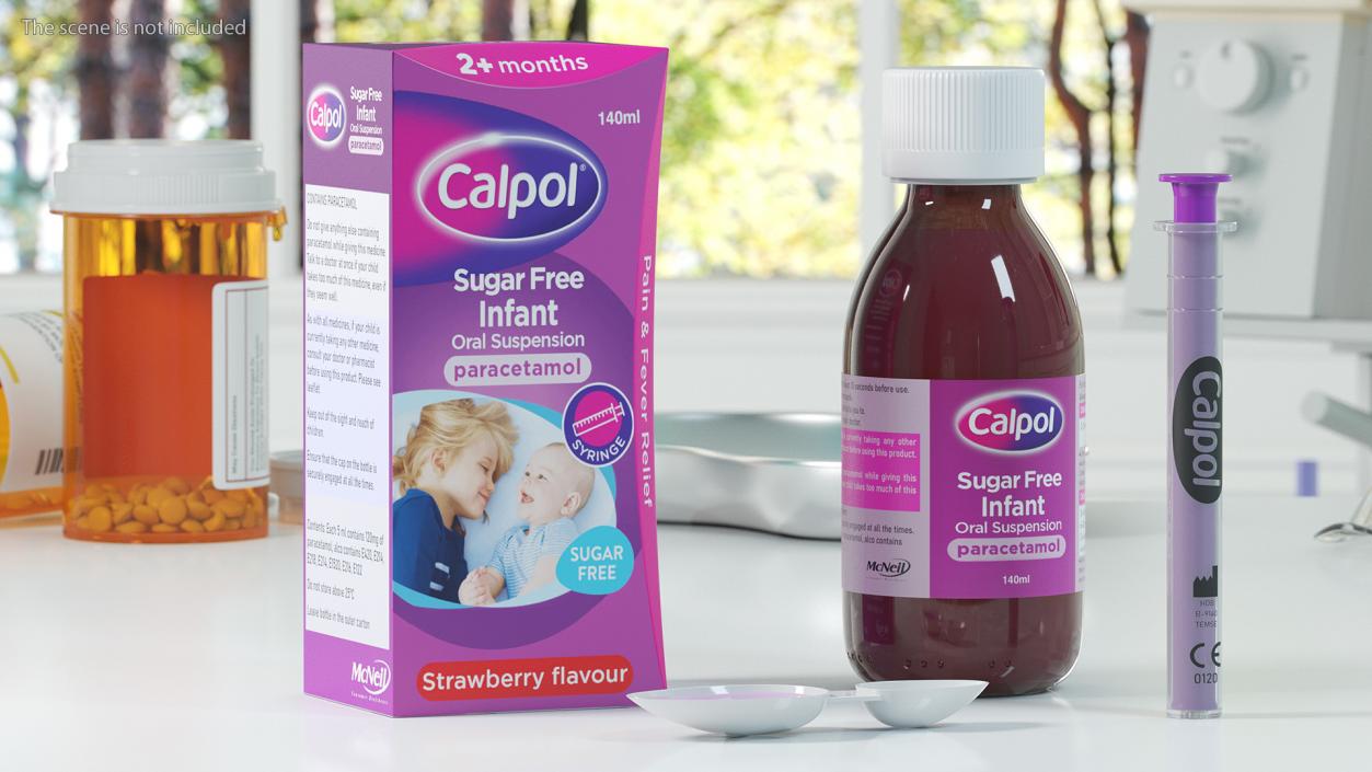 Infant Calpol Medication Ready to Use 3D