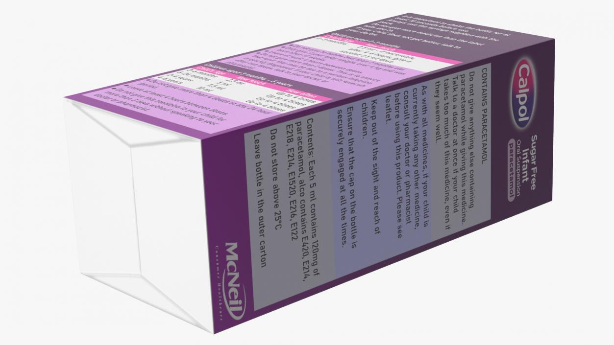 Infant Calpol Medication Ready to Use 3D