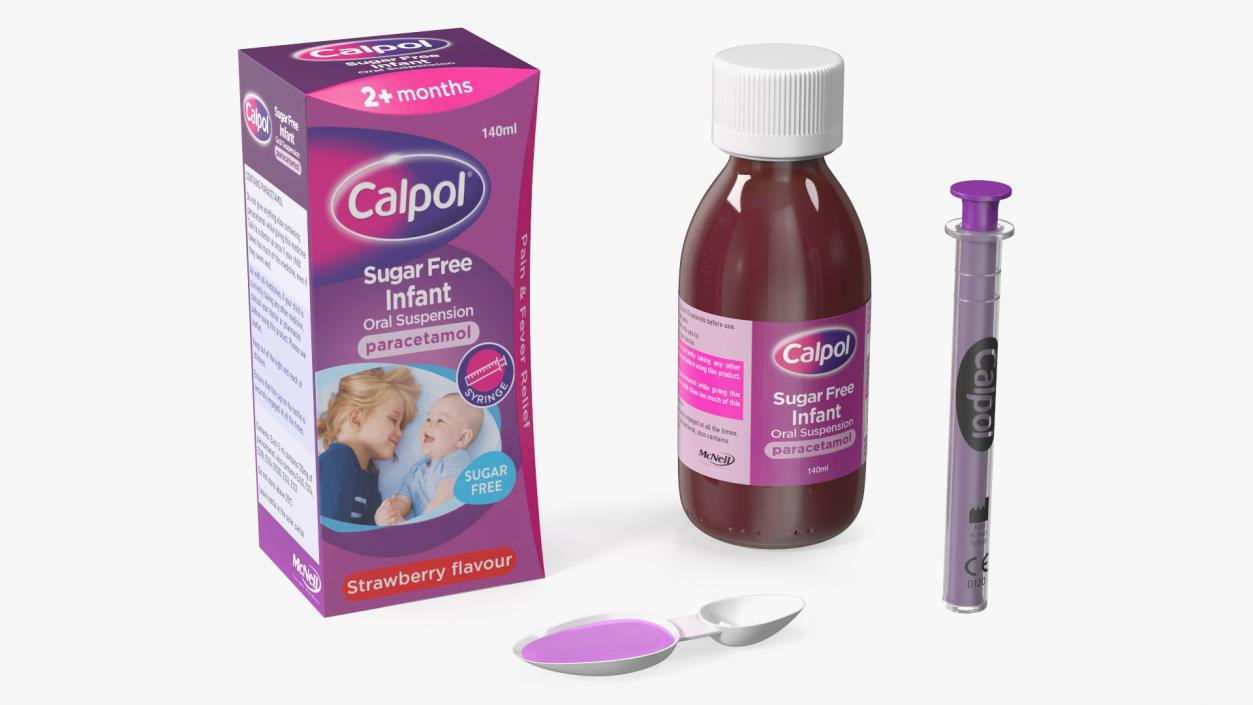 Infant Calpol Medication Ready to Use 3D