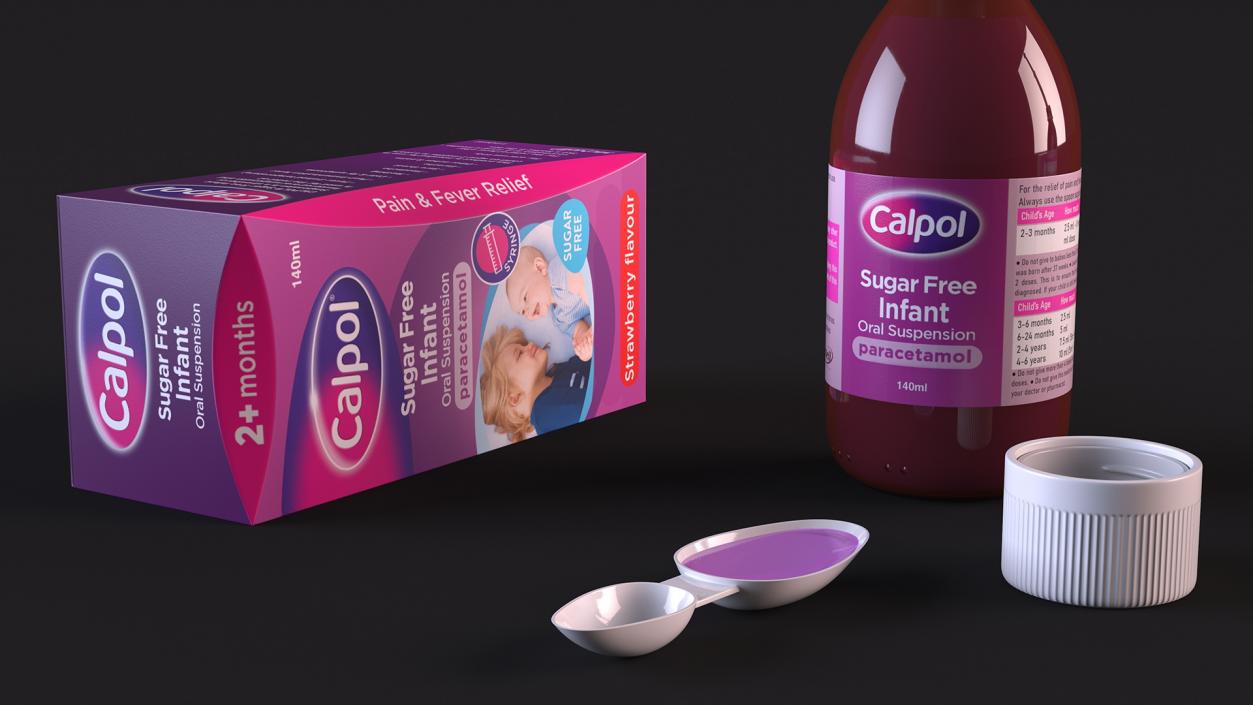 Infant Calpol Medication Ready to Use 3D