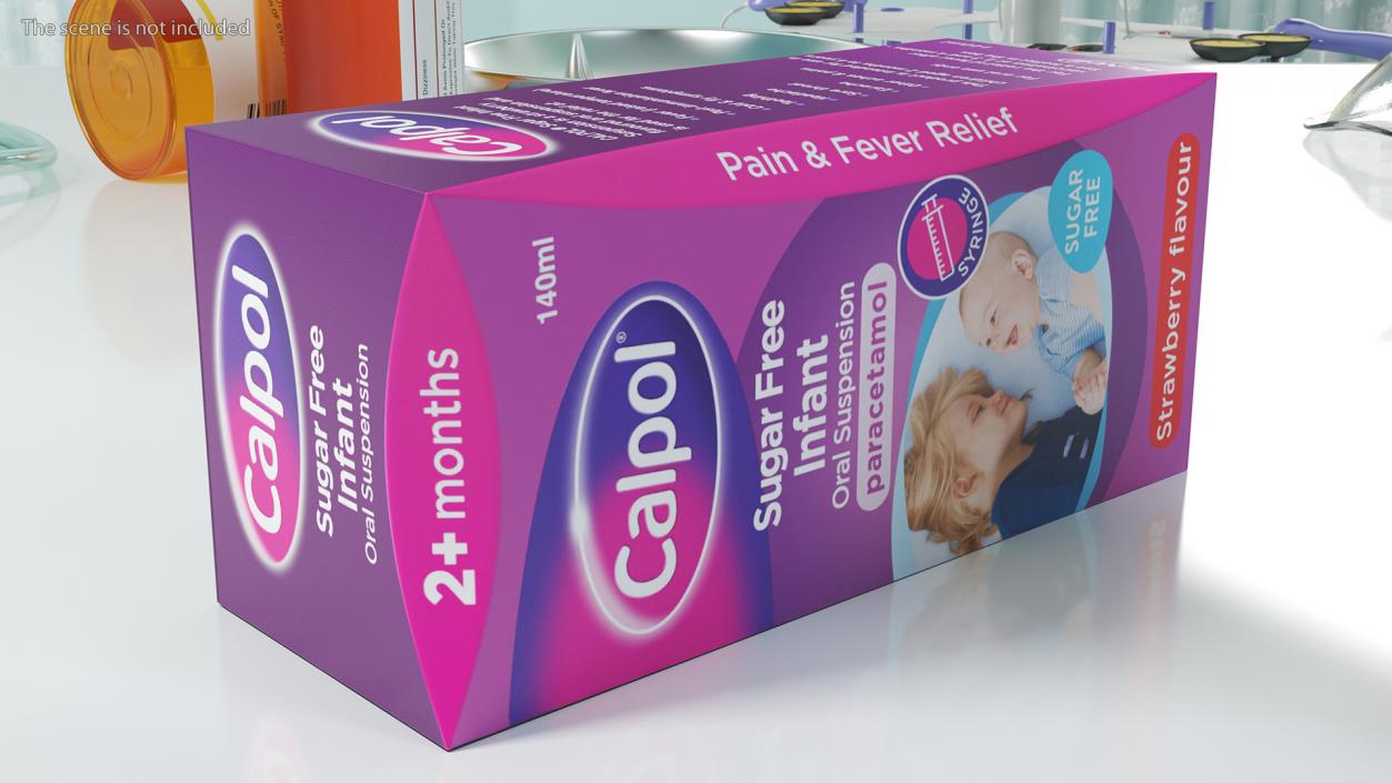 Infant Calpol Medication Ready to Use 3D