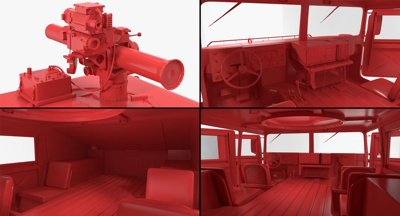 HMMWV TOW Missile Carrier M966 Desert Rigged 3D model