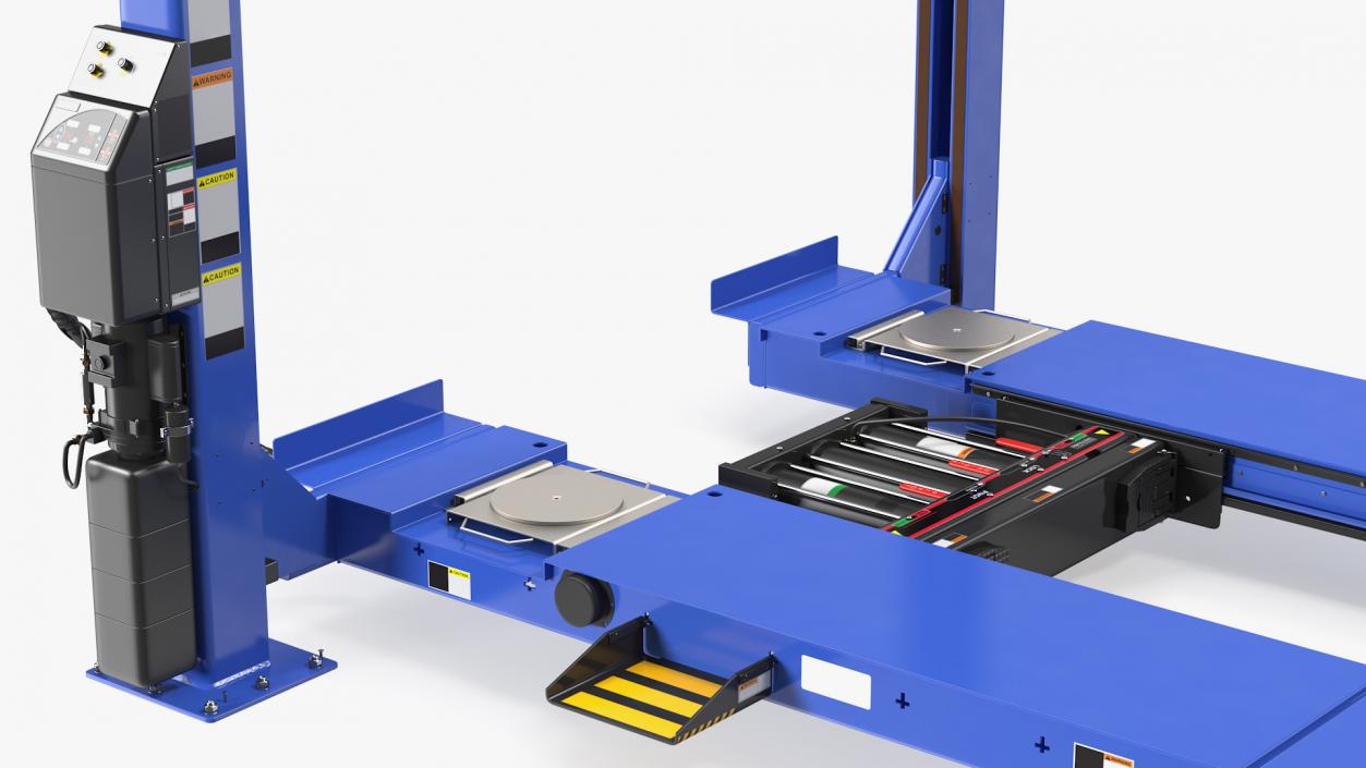 Wheel Aligner Car Equipment with Lift Rigged 3D model