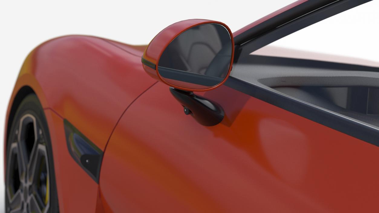 3D model Electric Car Sedan Orange