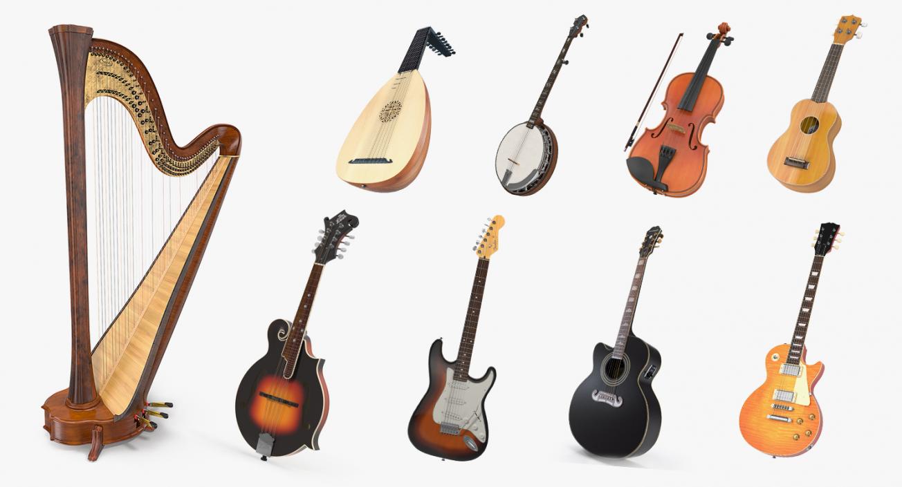 3D Stringed Instruments Collection 4 model