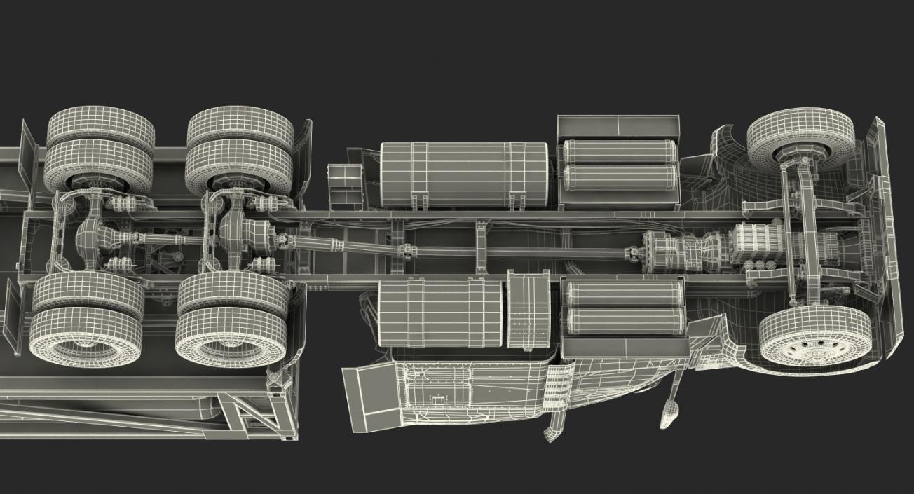 3D Truck Kenworth W990 with LNG Trailer