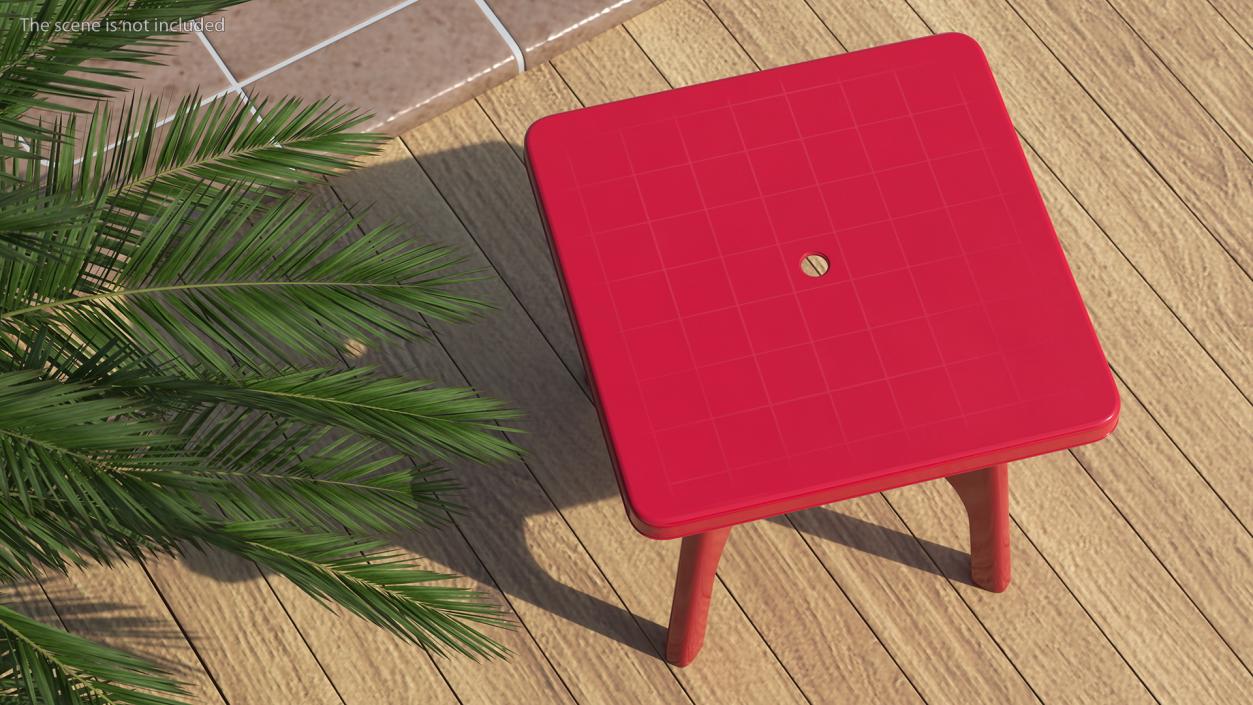 3D model Plastic Outdoor Table Red