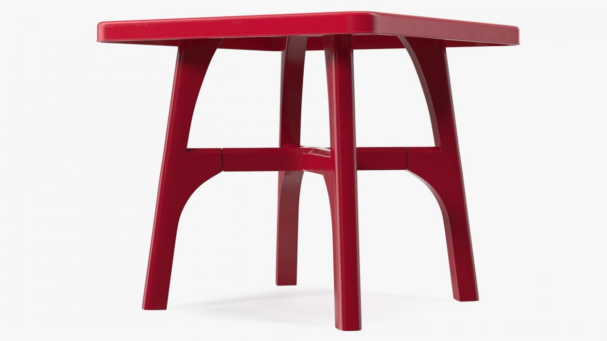 3D model Plastic Outdoor Table Red