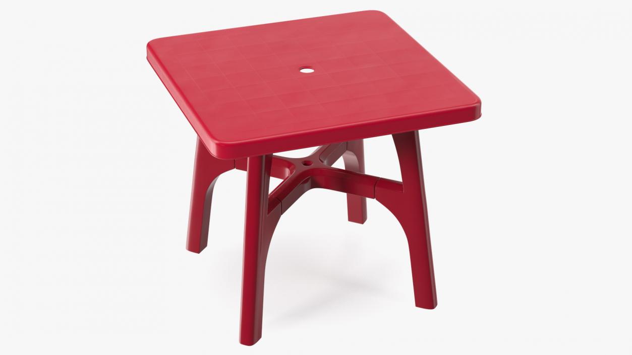 3D model Plastic Outdoor Table Red