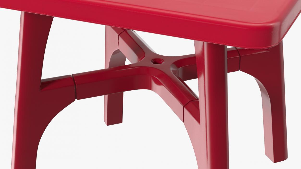 3D model Plastic Outdoor Table Red