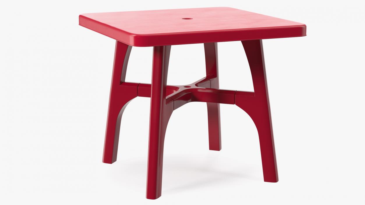 3D model Plastic Outdoor Table Red