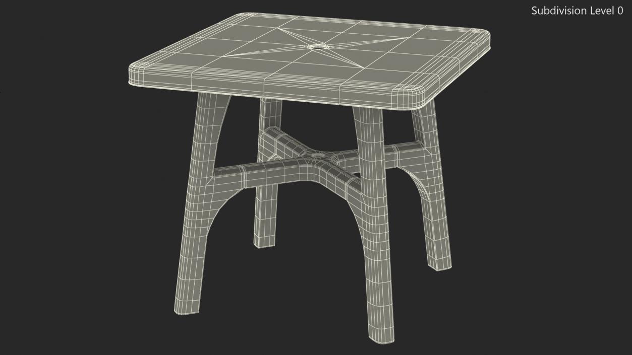 3D model Plastic Outdoor Table Red