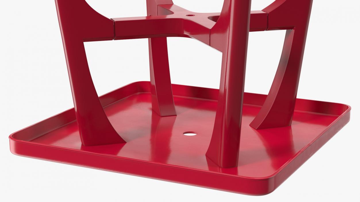 3D model Plastic Outdoor Table Red