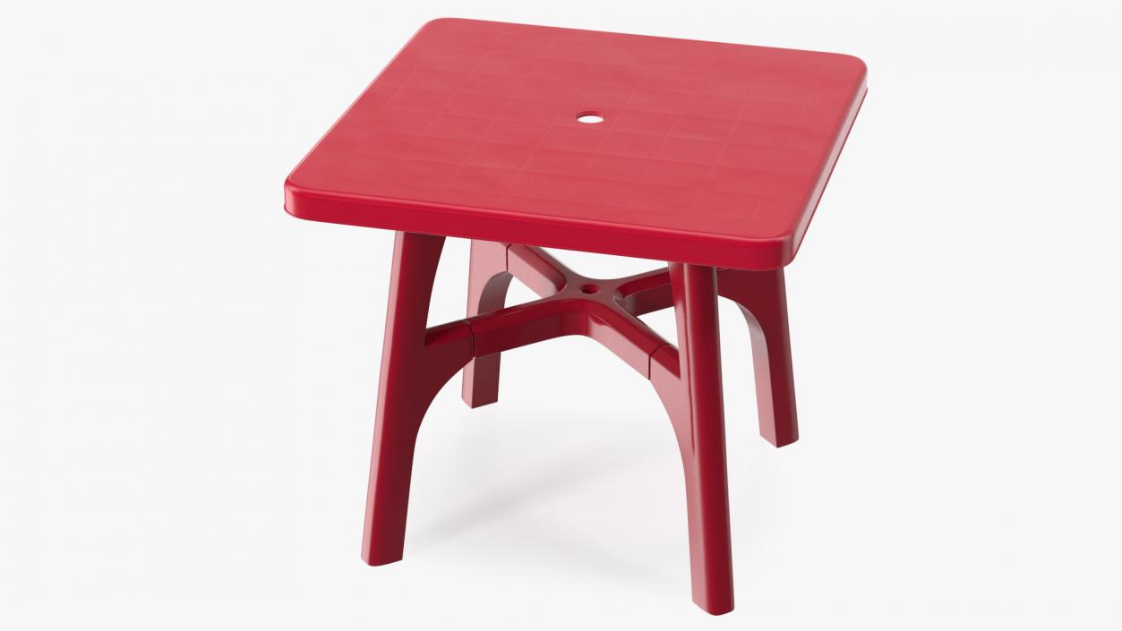 3D model Plastic Outdoor Table Red