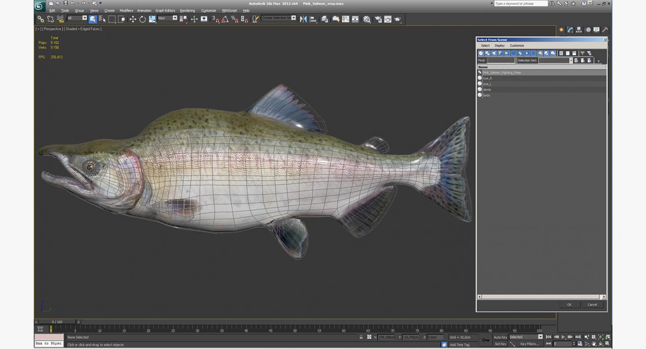 3D Pink Salmon