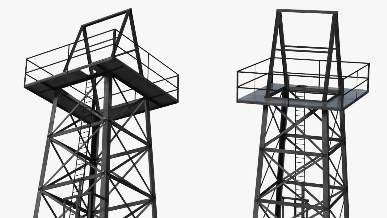 Steel Oil Derrick 3D