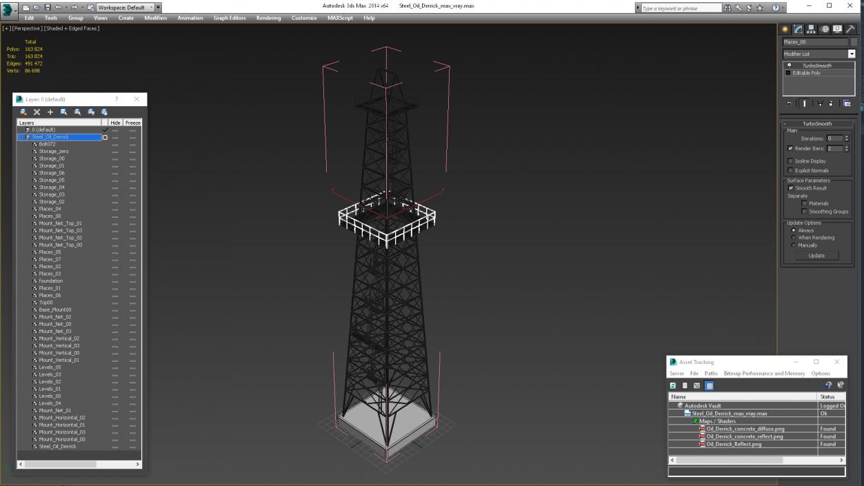 Steel Oil Derrick 3D