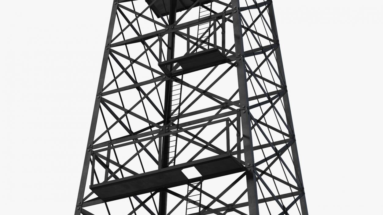 Steel Oil Derrick 3D