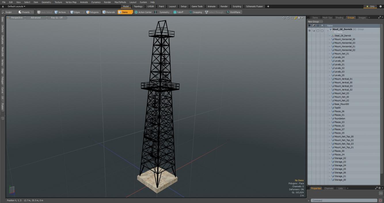 Steel Oil Derrick 3D