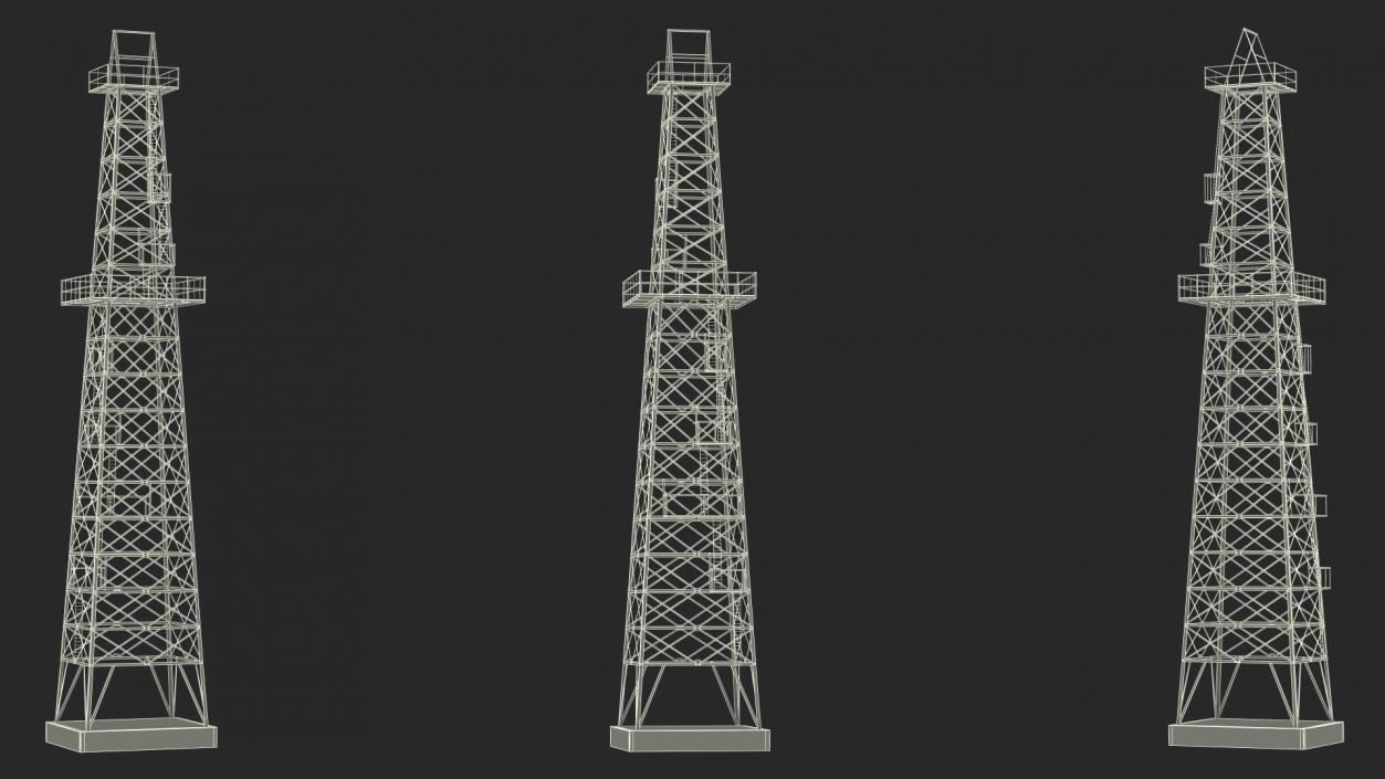 Steel Oil Derrick 3D