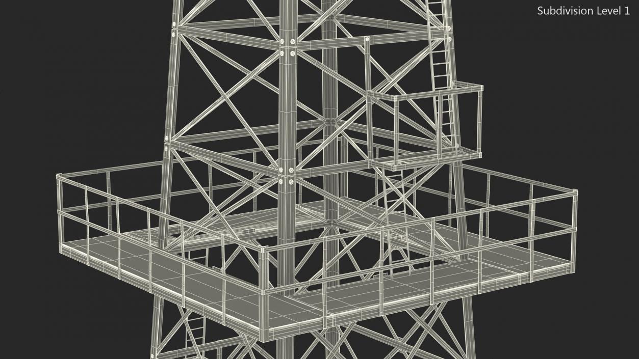 Steel Oil Derrick 3D