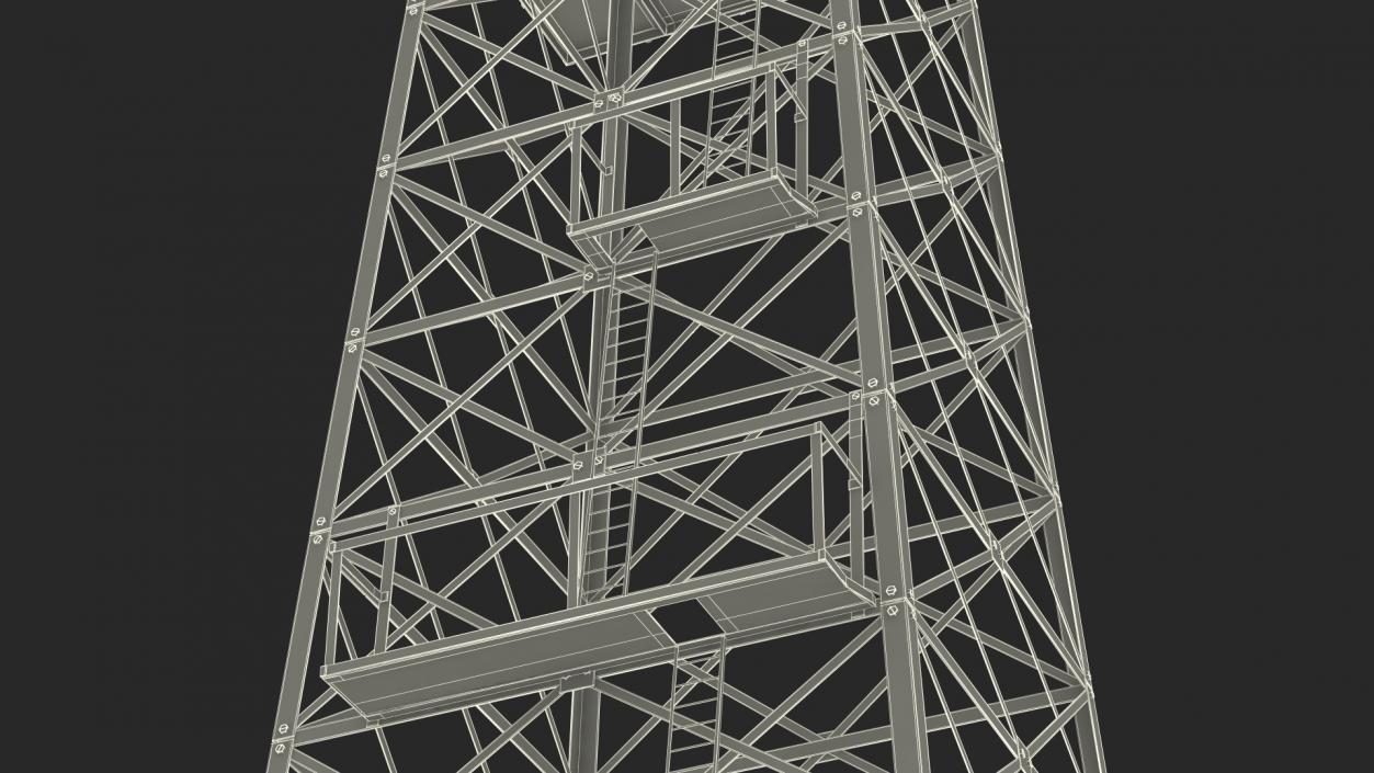 Steel Oil Derrick 3D